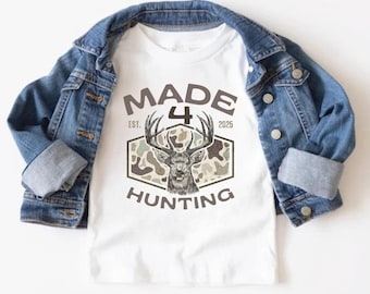 Made Four Adventure Birthday Shirt, made four hunting, Wilderness 4th BDay Outfit, hunting Theme Party, Fourth Birthday, fourever wild shirt