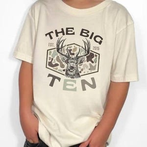 The big ten Hunting Birthday boy Shirt, 10th Birthday Deer shirt, personalized Family Matching bday, one big buck tshirts, wild one birthday