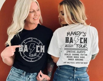Bach Tour Bachelorette T-shirts, Personalized Rock and Roll Bach Matching Shirts,Bride Or Die Party Shirts, Till Death Do We Party, custom