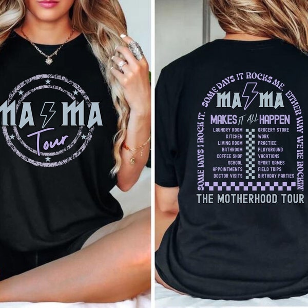 mama rock tour shirt, mom life, concert tee, rock and roll, motherhood world tour, music lover tee, tired as a mother, funny Mothers gift