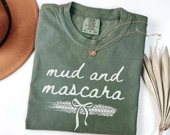 Mud and Mascara T-shirt, Womens Offroading Tee, UTV ATV Apparel, Passenger Princess Shirt, Southern Mudding, country girl, riding dirty gift