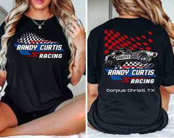Custom Racing Shirt, Pit Crew, Dirt Track Shirt, BMX Race team Shirt, Go Kart Racing, Personalized Unisex race tee, Custom Your Name Racing