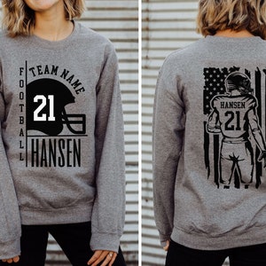Personalized Football Mom sweatShirt, Game Day gear, Custom player name and number hoodie, Thats My Boy, patriotic fball team, football aunt