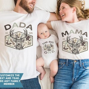 Hunting Birthday boy Shirt, 1st Birthday Deer shirt, the big one, personalized Family Matching bday, one big buck tshirts, wild one birthday