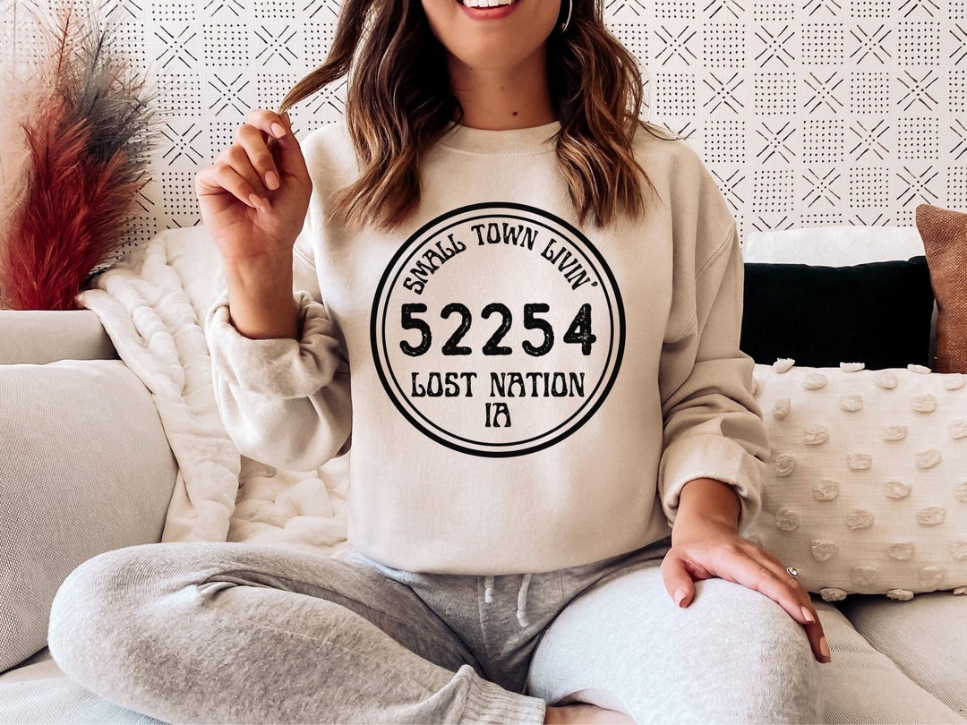 Custom Zip Code Sweatshirt, Hometown Pride, Personalized Small Town Tee ...