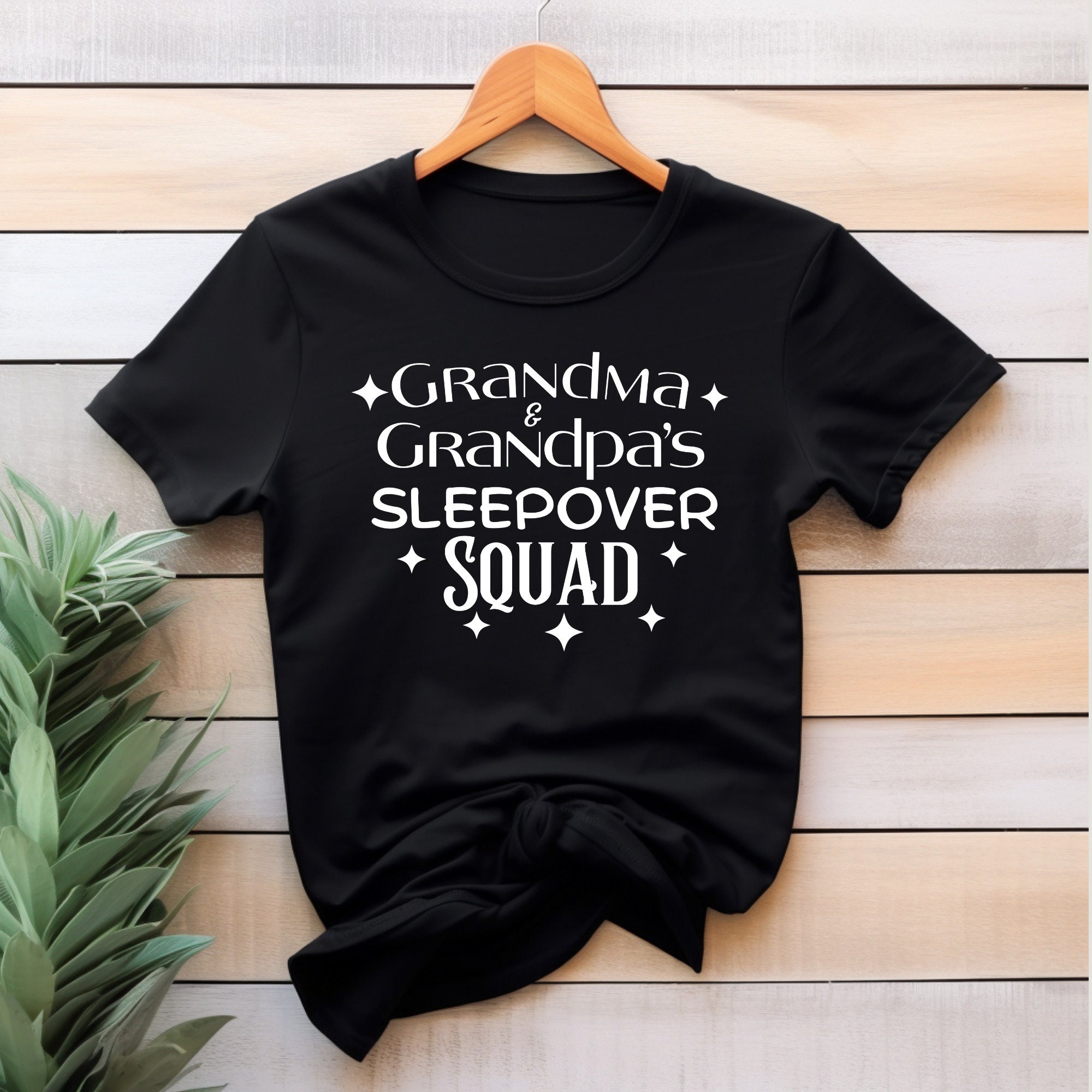 Sleepover Squad, Grandma & Grandpa (B), Bella+Canvas 3001, Unisex Short Sleeve Tee