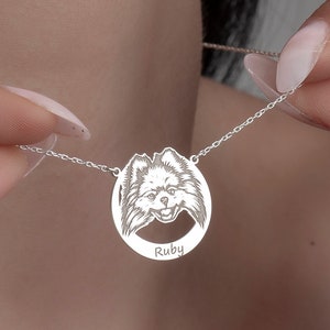 Personalized Pomeranian Silver Necklace • Your Dog Name Necklace • Handmade Dog Gifts • Best Choice for Dog Lovers • Dog Breed Jewelry