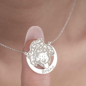 Personalized Poodle Silver Necklace • Your Dog Name Necklace • Handmade Dog Gifts • Best Choice for Dog Lovers • Dog Breed Jewelry