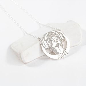 Personalized Labrador Retriever Silver Necklace • Your Dog Name Pendant • Handmade Dog Gift • Best Choice for Dog Lovers • Dog Breed Jewelry