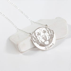 Golden Retriever Necklace For Dog Lover Necklace With Dog Name Necklace For Women Gift For Dog Owners Dog Memorial Charm Custom Dog Necklace