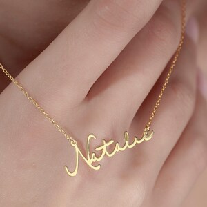 Personalized Gold Name Necklace • Handmade Custom Name Jewelry • Best Gift for Friends and Family • Gift for Her • Signature Necklace
