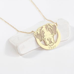Personalized Great Dane Gold Necklace Your Dog Name Necklace Handmade Dog Gifts Best Choice for Dog Lovers Dog Breed Jewelry