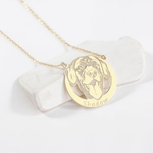 Personalized Labrador Retriever Gold Necklace Your Dog Name Pendant Handmade Dog Gift Best Choice for Dog Lovers Dog Breed Jewelry