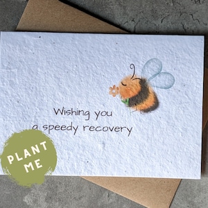 Carte de rétablissement Abeille : carte Graines de fleurs sauvages à planter