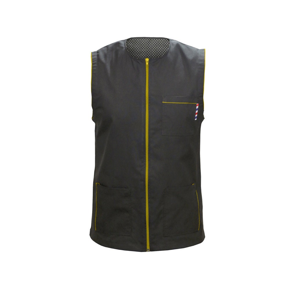 Professional Barber Vest Jacket for Men Women Shirt Barber Smock