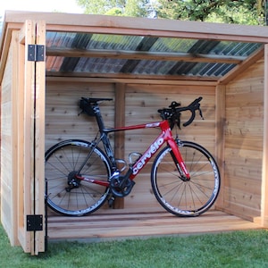 Bike storage on sale shed ideas