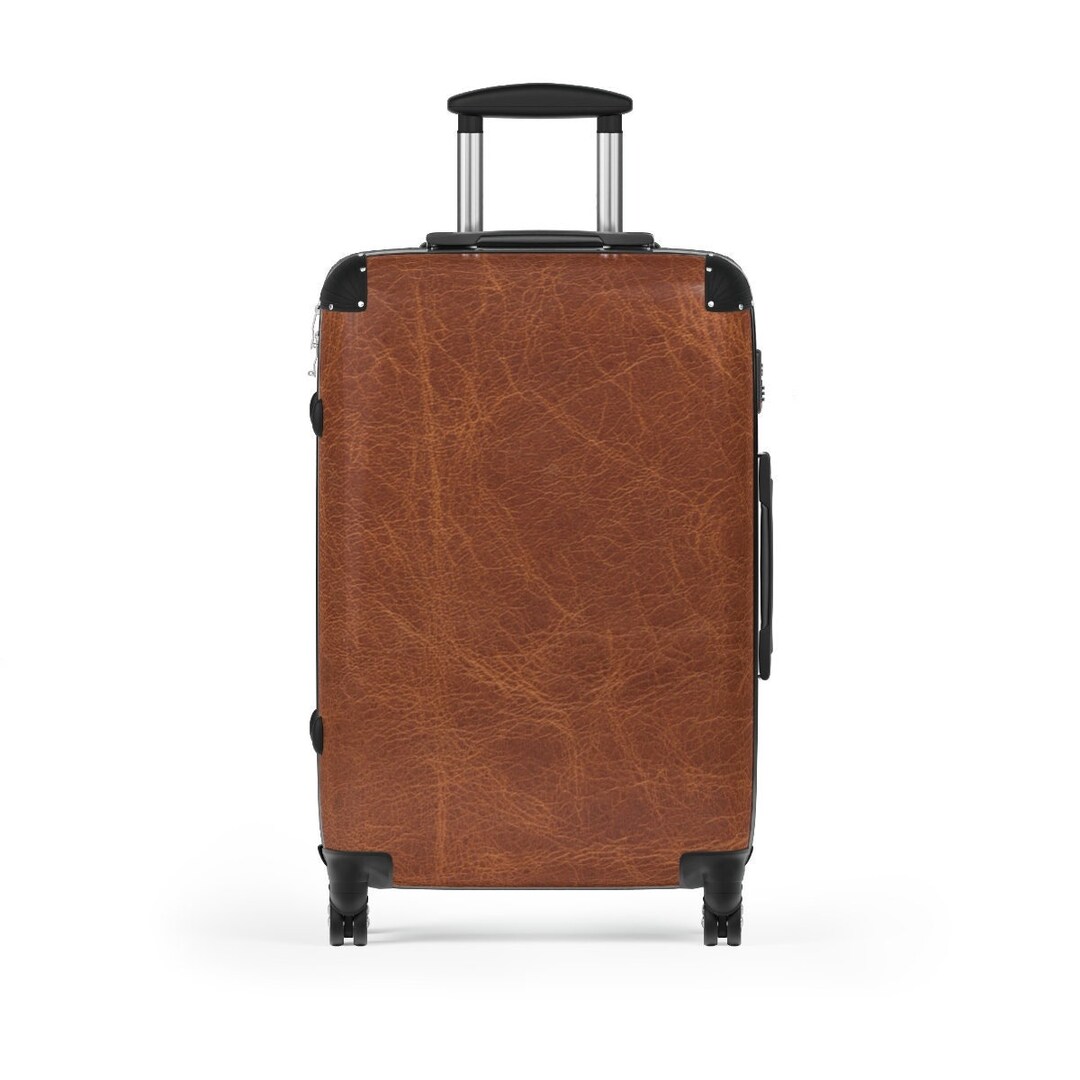Leather Look Hard Case Suitcases on Wheels Etsy