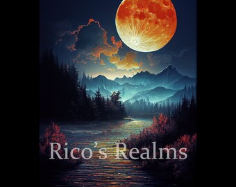 Harvest Moon Print Poster - Etsy