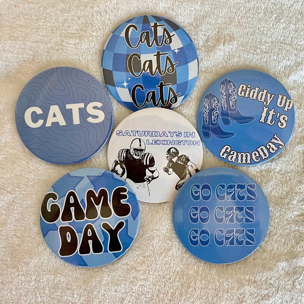 University of Kentucky/UK inspired | Game Day Buttons | College Game Day | Game Day Pins | Football Buttons