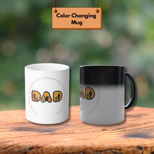 Farbwechsel Tasse für Papa - Benutzerdefinierte Heat Reveal Kaffeetasse | Einzigartiges Vatertagsgeschenk | 325 ml Keramik Zauberbecher