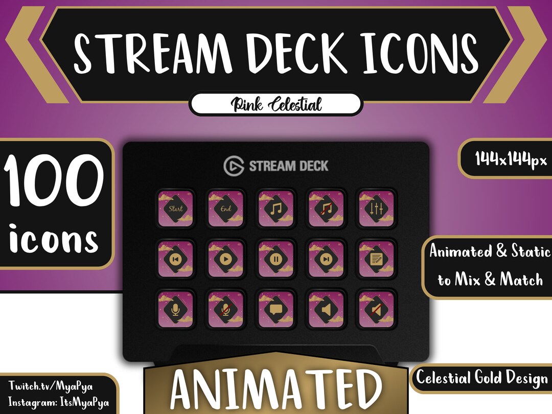 Stream Deck Icons Set + Screensavers. 100 Gradient Icon Pack for Elgato ...