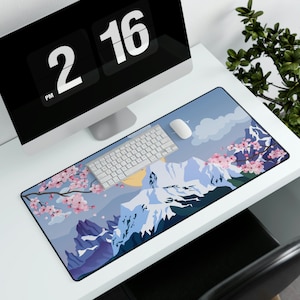 Cherry Blossom XXL Mouse Mat / Pink/ Cozy / Japanese Sakura Desk Mat / Large Mouse Pad / Mechanical Keyboard / Gamer