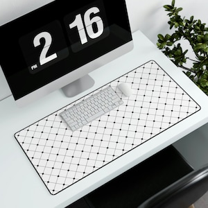 Geometric XXL Mouse Mat / Black and White / Minimal/ Gifts for Him Desk Mat / Large Mouse Pad / Mechanical Keyboard / Gamer