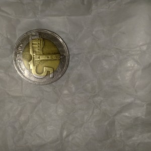 Old moroccan 5 dirhams coin