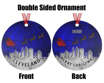 Cleveland Skyline Christmas Ornament 2023 | Personalization Available