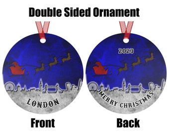 London City Skyline Christmas Ornament 2023 | Personalization Available