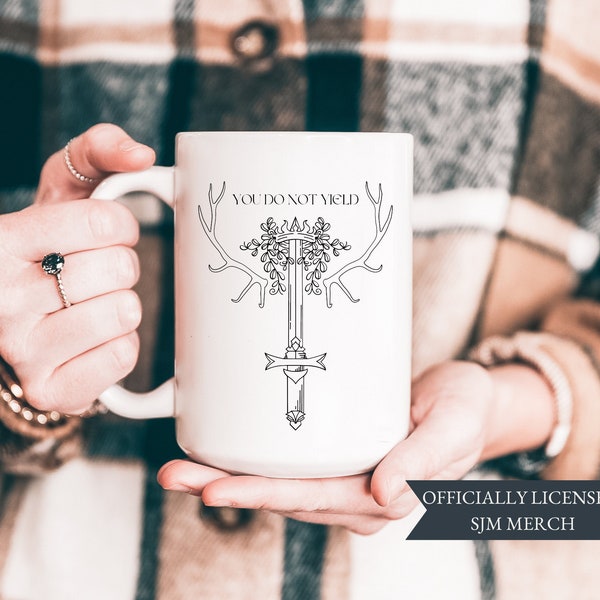 Throne of Glass Mug, Official SJM Merchandise, International Shipping, You Do Not Yield Mug, Bookish Gifts, Gifts for readers, Aelin,