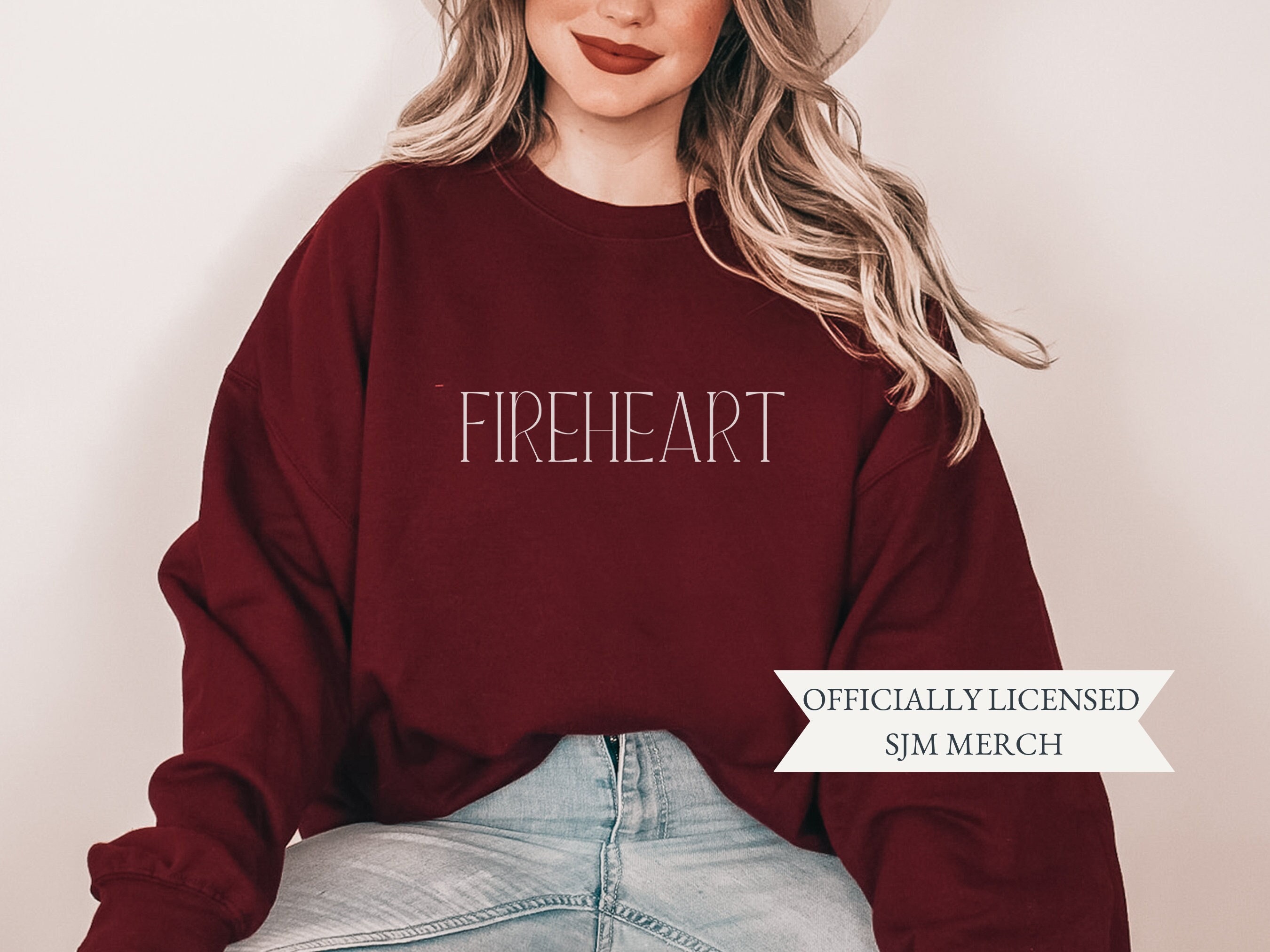 Fireheart Sweatshirt, Official SJM Merch, Throne of Glass Sweatshirt, Aelin Galathynius, Bookish Gifts, Terrasen, Oakwald Forest
