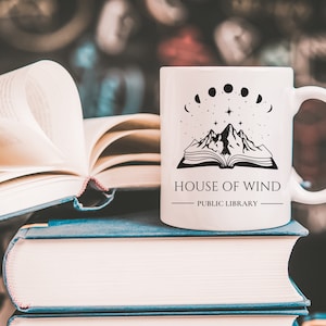 House of Wind Public Library Mug, United States Shipping, Official SJM Merch, ACOTAR Mug, Velaris City of Starlight, Gifts for Readers,
