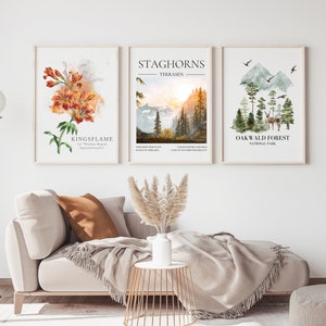 Throne of Glass Wall Art Bundle, offizielles SJM Merchandise, Terrasen, Aelin, Celaena Sardothien, Staghorn Mountains, Oakwald Forest