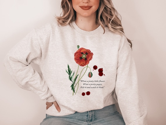 From Blood and Ash Sweatshirt, Poppy Flower Sweatshirt, Crown of