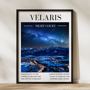 Velaris Wall Art, Official SJM Merch, A Court of Thorns and Roses Wall Art, City of Starlight Poster, Court of Dreams, ACOTAR Wall Art,