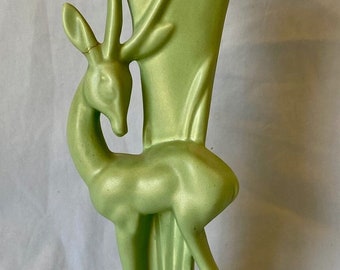 Mid-century Vintage Royal Haeger Antelope Art Deco Vase