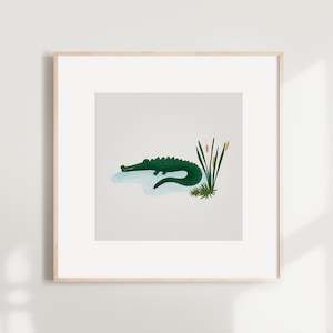 Digital Art Alligator Nursery Illustration || DIGITAL DOWNLOAD