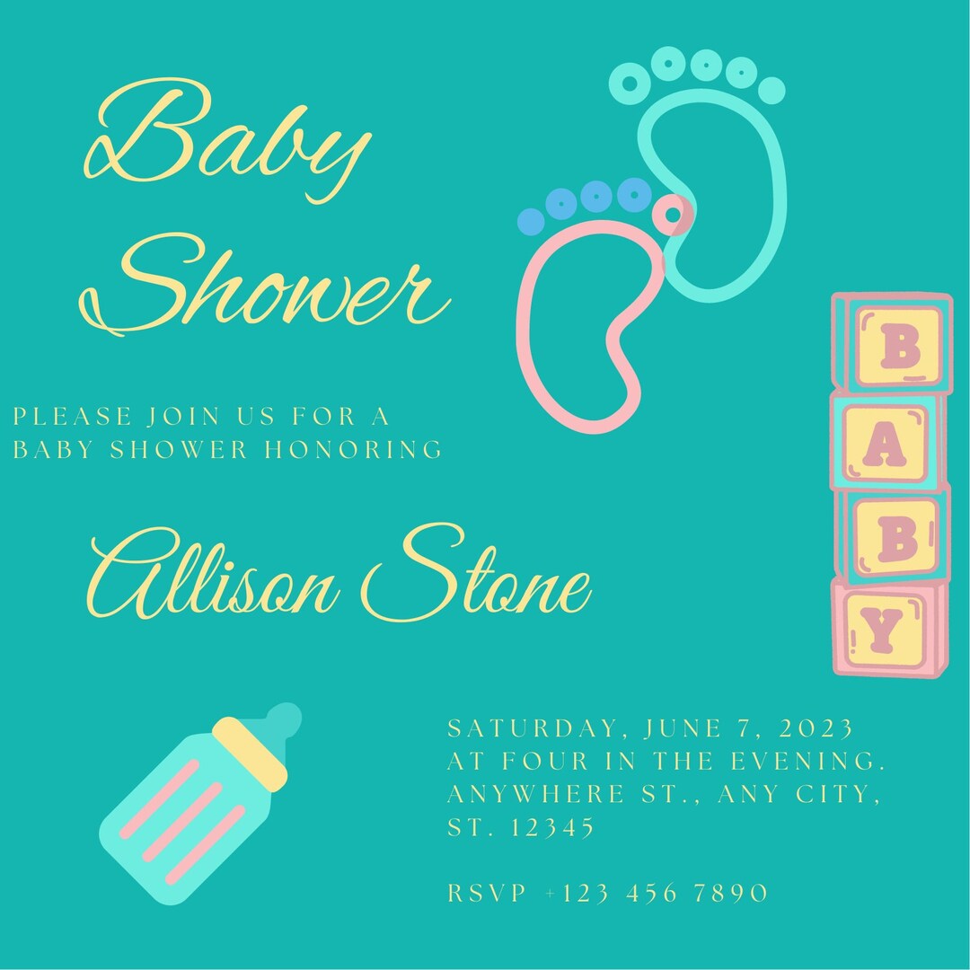 Baby Shower Invitations Etsy