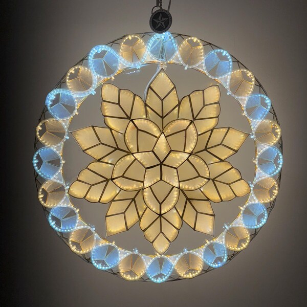 Classic Puti Pure LED Filipino Christmas Lantern Capiz Parol