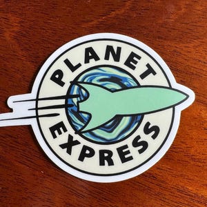Futurama Planet Express Ship Waterproof Vinyl Sticker