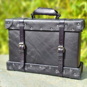 Real Leather All-in-one DM Kit in Black Fully Handmade Customisation ...