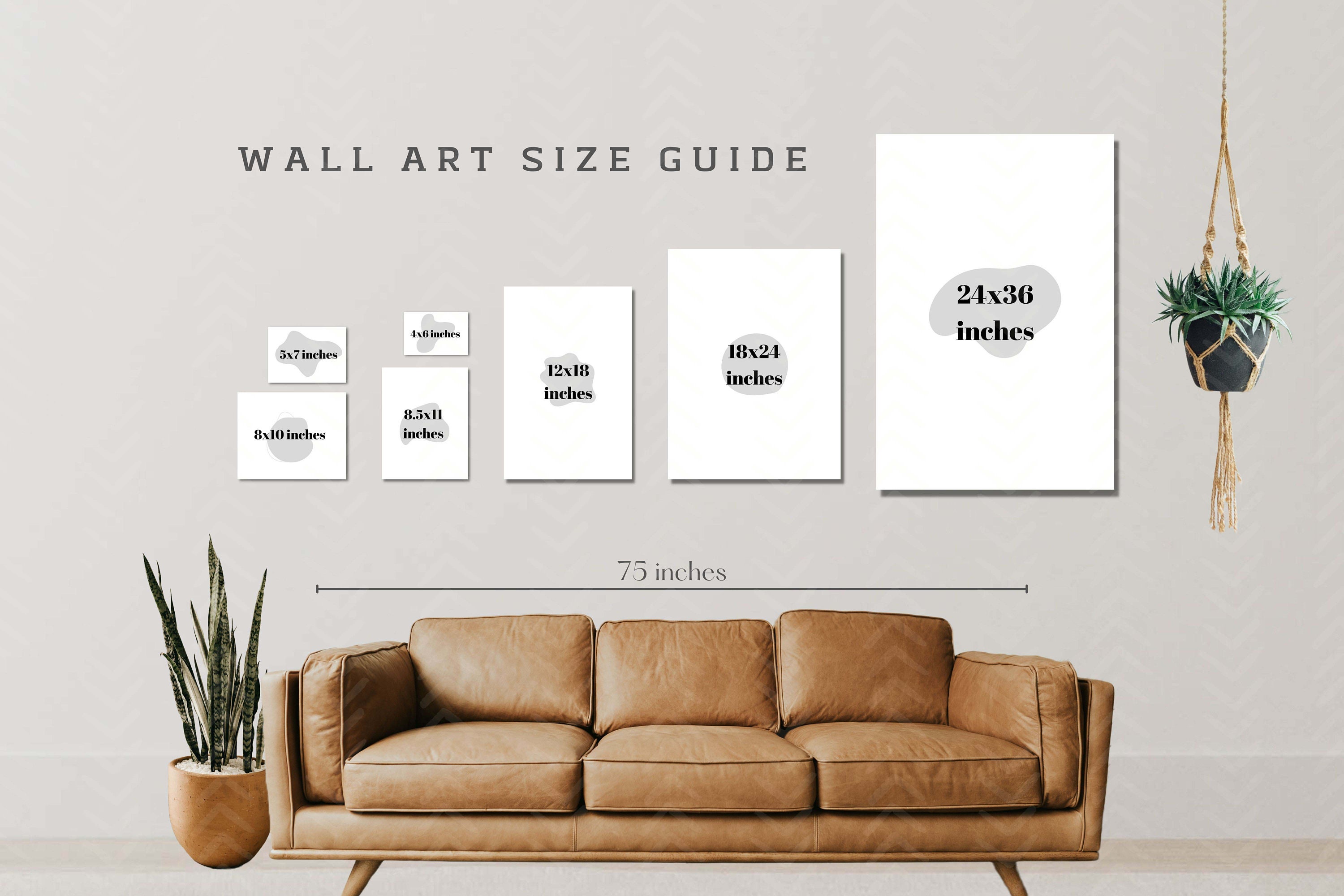 Wall Art Size Guide Frame Display Size Guide Poster Size Etsy