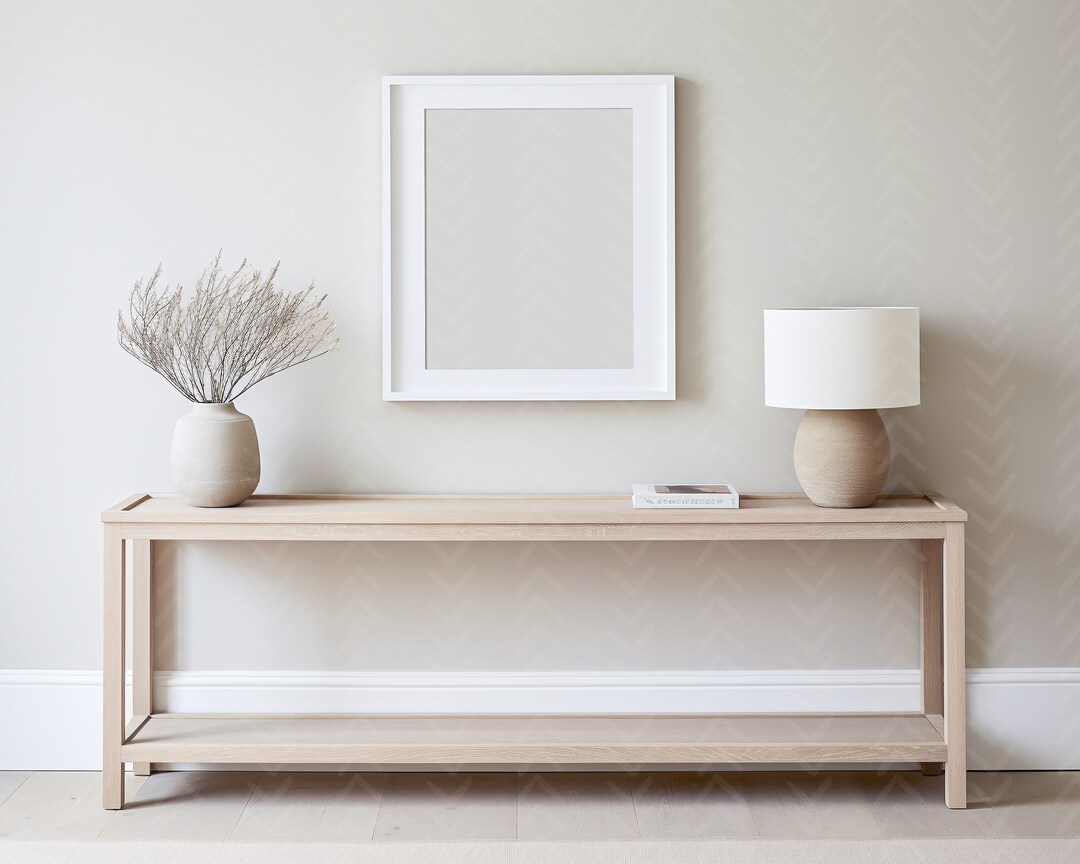 White Thin Frame Mockup PSD 4x5 Ratio Vertical Frame With Etsy