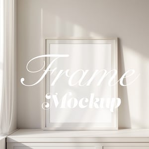Maqueta de marco blanco, maqueta de arte de pared mínima de 11x14, maqueta de marco de madera escandinava, marco de póster de boda en gabinetes, maqueta de marco de guardería