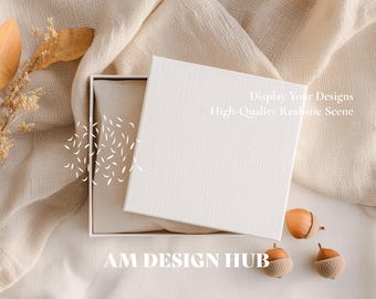 Small Box Mockup,  Jewelry Gift Box Packaging Mockup, Mockup for Logo Branding Design, Minimal Packaging Mockup