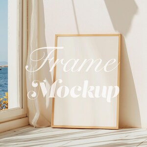 coastal wall art frame mockup