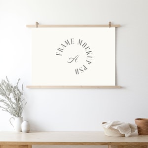 Licht eiken posterhangermodel, houten posterhangermodel DIN A, liggend posterhangermodel A4, horizontaal posterhangermodel
