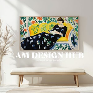 Frame TV Mockup, 16x9 Horizontal Wooden Display in Scandinavian Interior