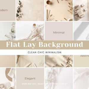 Flat Lay Background Bundle, Product Photography Background, Curated Collection, Clean Chic Photos for Product Display, 35 JPG Files